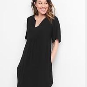 Final price GAP Black Split Neck Swing Dress maternity XL